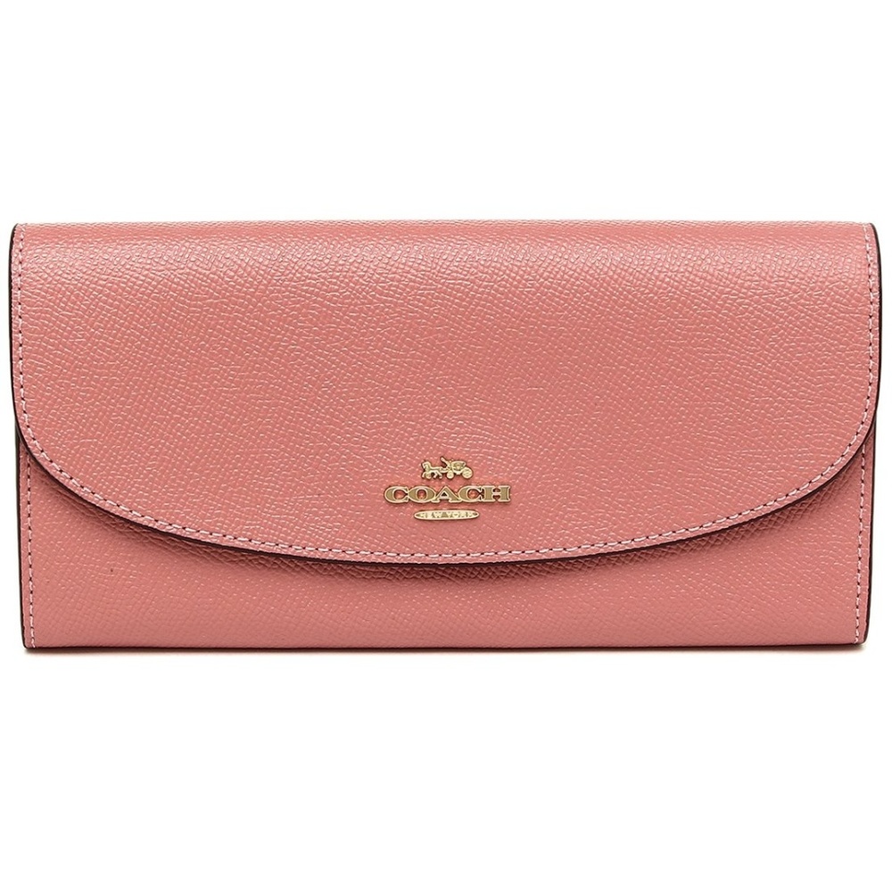 COACH NWT Slim Envelope Wallet Crossgrain Leather